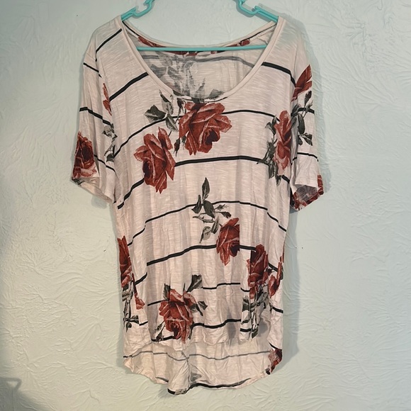 Floral Stripe Maurice’s 24/7 Tee - Picture 1 of 3